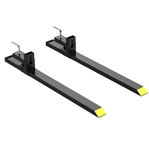 1500lbs Clamp on Pallet Forks 43" Pallet Forks Heavy Duty for Loader Bucket Skid Steer Tractor
